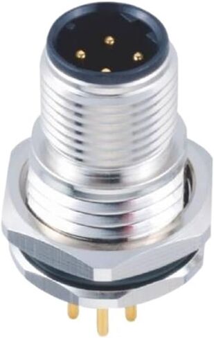 M12 connector 4Pin D-Code board end male socket rear lock welding with wire waterproof aviation in Kuwait