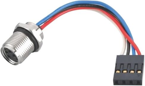 M8 waterproof board end connector A-type female rear lock welding with wire type 4PIN in Kuwait