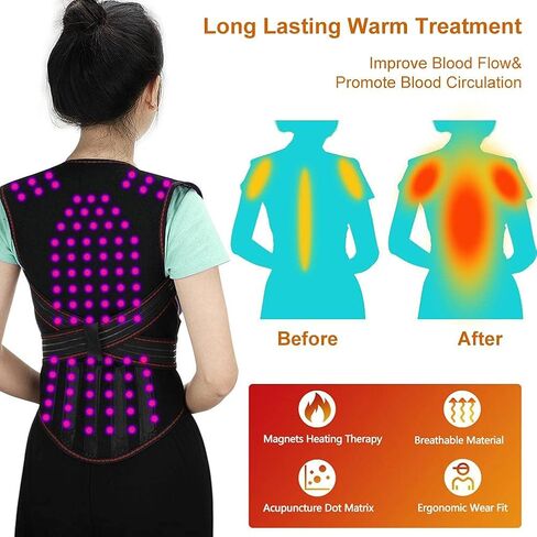 Kikumi 2pcs 108 Magnetic Heating Belt Comfortable Warm Hot Compress Shoulder Protection Neck Protection Vest in Saudi Arabia