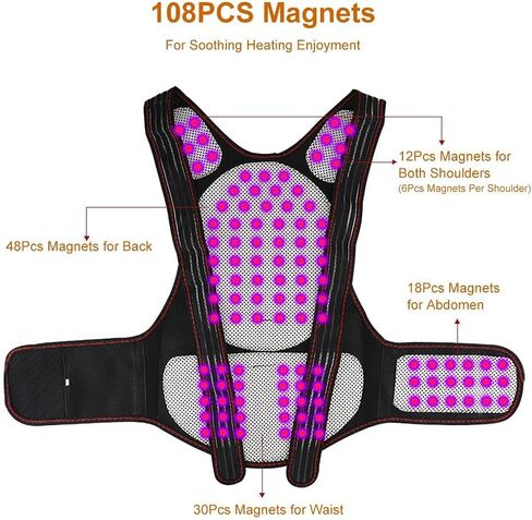 Kikumi 2pcs 108 Magnetic Heating Belt Comfortable Warm Hot Compress Shoulder Protection Neck Protection Vest in Saudi Arabia