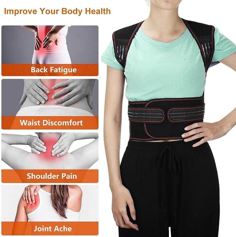 Kikumi 2pcs 108 Magnetic Heating Belt Comfortable Warm Hot Compress Shoulder Protection Neck Protection Vest in Saudi Arabia