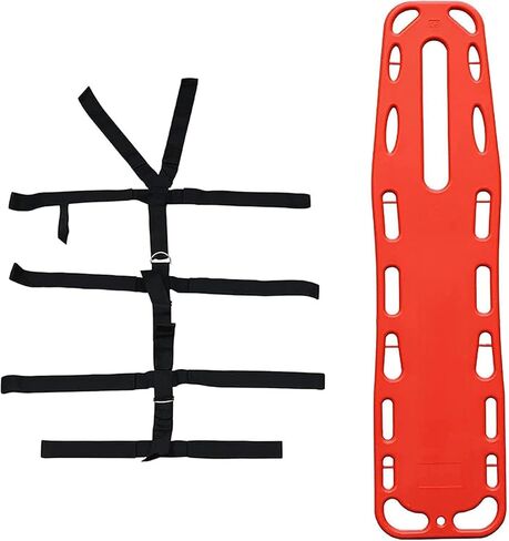 Spine Board Stretcher Backboard for Patient - Portable Patient Transport Rescue Lightweight PE Plastics Ambulance Stretcher with Fixed Strap, for Hospital, Clinic, Home, Ambulance in Saudi Arabia