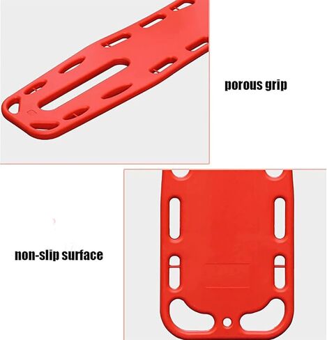 Spine Board Stretcher Backboard for Patient - Portable Patient Transport Rescue Lightweight PE Plastics Ambulance Stretcher with Fixed Strap, for Hospital, Clinic, Home, Ambulance in Saudi Arabia