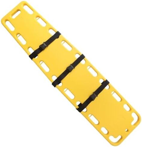 Lightweight Portable Spine Board Stretcher for EMT - Durable PE Backboard with 3 Safety Straps for Patient Immobilization & Emergency Transport - Essential Rescue Equipment in Saudi Arabia