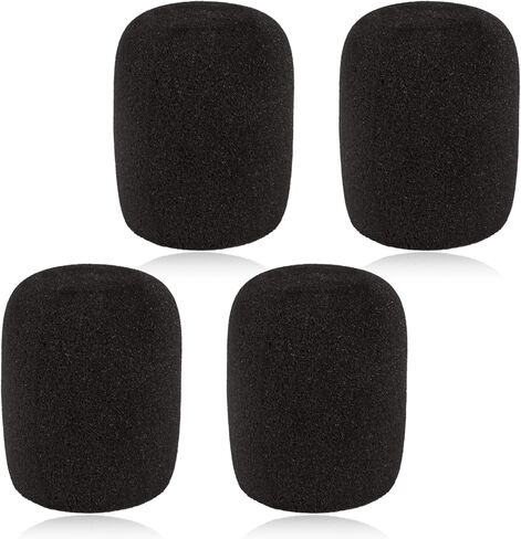 4 Pack Microphones Cover Soft Foam Mic Covers Microphone Foam Covers Microphone Windscreen Protection for Most Standard Handheld Microphones in Kuwait