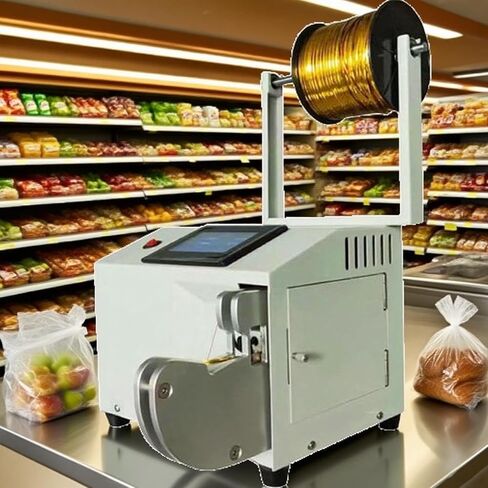 Automatic Twist Tie Machine Automatic Gold Wire Sealer W/Stepper Motor | for Bakery Bread Bags, Candy Packaging, Gift Bundling (3-32mm) in Saudi Arabia
