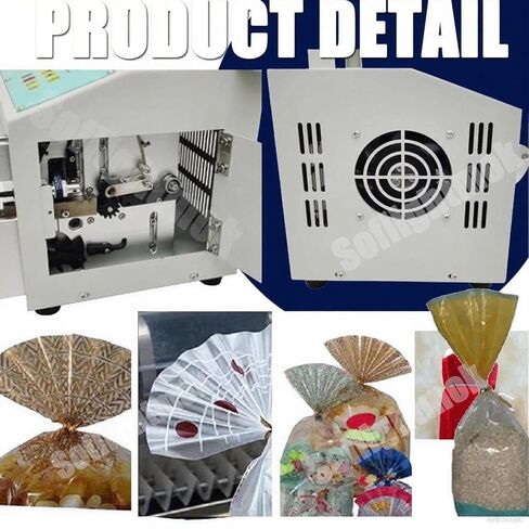 Automatic Twist Tie Machine Automatic Gold Wire Sealer W/Stepper Motor | for Bakery Bread Bags, Candy Packaging, Gift Bundling (3-32mm) in Saudi Arabia