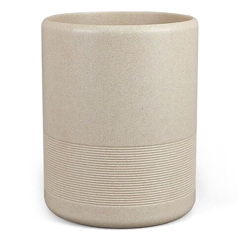 Modern Resin Trash Can Bin, Wastebasket for Bathroom, Kitchen, Office, Home, Beige in Kuwait