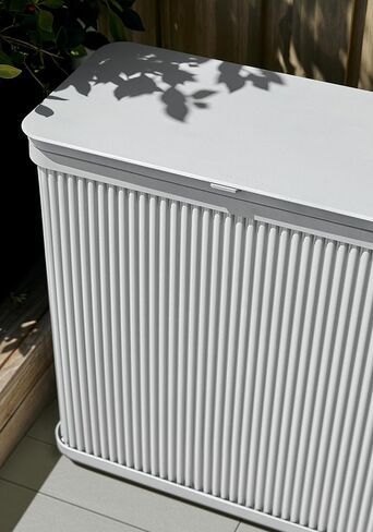 Veradek Tambour Series Outdoor Trash Can with Lid – All-Weather Waste Bin for Patio, Pool, BBQs & Parties | Durable Dual Bag System up to 30 Gallons | Modern Design for Backyard or Deck in Saudi Arabia