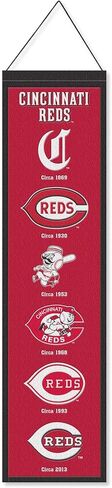 WinCraft Cincinnati Reds Evolution 8x32 Inch Vertical Wool Embroidered Hanging Banner in Saudi Arabia