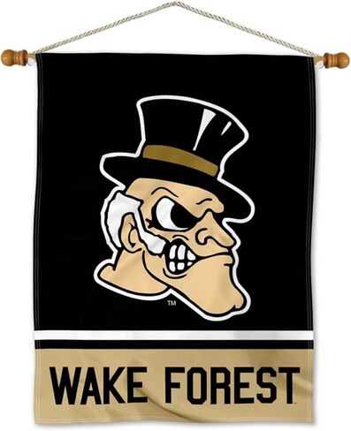 Wake Forest Demon Deacons Banner with Hanging Pole in Saudi Arabia