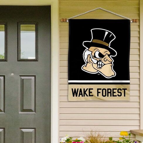 Wake Forest Demon Deacons Banner with Hanging Pole in Saudi Arabia