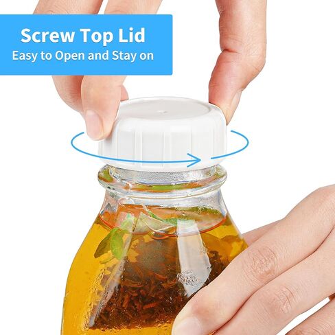 غطاء علوي لولبي مكون من قطعتين لزجاجة الحليب الزجاجية الاصطناعية، غطاء محكم مع حشية من السيليكون، قابل لإعادة الاستخدام ومتين، مناسب تمامًا للزجاجات 16 أونصة/32 أونصة/64 أونصة المباعة بواسطة هذا المتجر in Kuwait