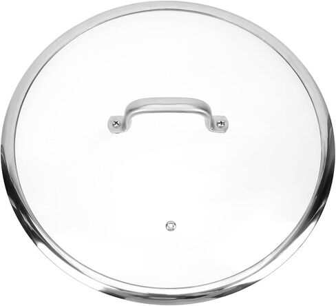 DOITOOL 13.11 Inch Tempered Glass Pot Lid with Heat Resistant Stainless Steel Handle Thickened Transparent Pan Cover for Kitchen Cookware Skillet Fry Pan in Saudi Arabia