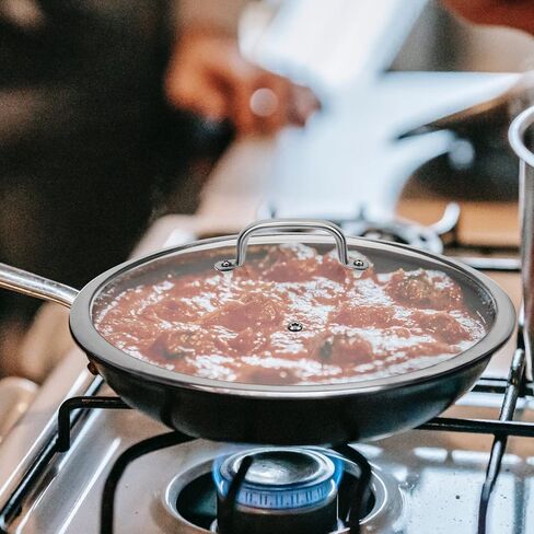 DOITOOL 13.11 Inch Tempered Glass Pot Lid with Heat Resistant Stainless Steel Handle Thickened Transparent Pan Cover for Kitchen Cookware Skillet Fry Pan in Saudi Arabia
