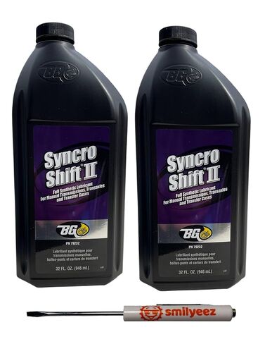 قائمة Smilyeez لـ BG Syncro Shift II PN 792 مع مفك براغي جيب (3 زجاجات) زيت تشحيم تروس صناعي - سائل لناقل الحركة اليدوي والمحور العابر in Saudi Arabia