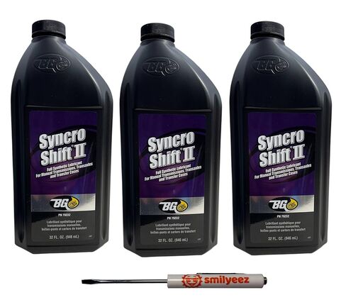 قائمة Smilyeez لـ BG Syncro Shift II PN 792 مع مفك براغي جيب (3 زجاجات) زيت تشحيم تروس صناعي - سائل لناقل الحركة اليدوي والمحور العابر in Saudi Arabia