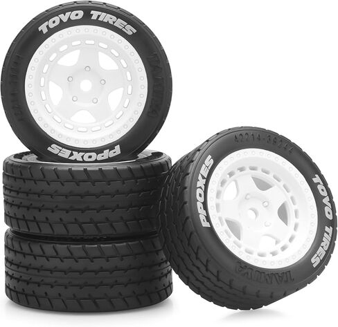 1/8 RC On Road Car Tires and Wheels, daitoku 17mm Hex 1/8 RC Rally Tires & Drift Wheels Set 4PCS for HPI WR8 HSP Hobao ARRMA Redcat Losi Kyosho VRX - Black in Kuwait