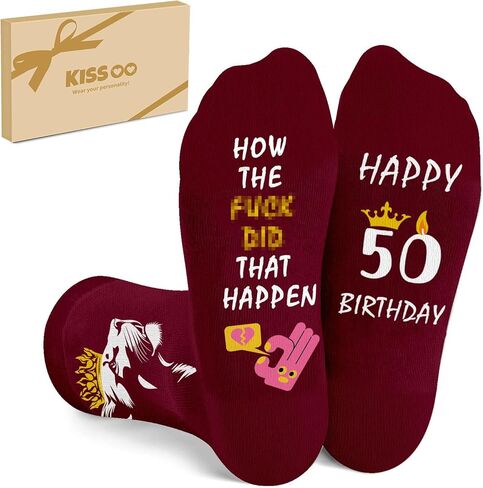 18th Birthday Gifts Ideas for Boys Cool Funny Socks for 18 Year Old Teen Boy Birthday Gift, Unisex, One Size, Black, Animal Print, Cotton, Machine Wash, US 6-13, 1 Count in Saudi Arabia