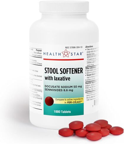 دوكوسات الصوديوم مع أقراص السنا، 50 ملجم / 8.6 ملجم، أقراص ملينة (1000 قرص) in Kuwait