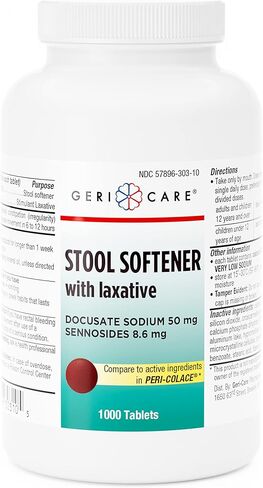 دوكوسات الصوديوم مع أقراص السنا، 50 ملجم / 8.6 ملجم، أقراص ملينة (1000 قرص) in Kuwait