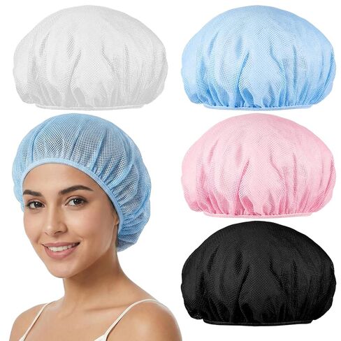 4 PCS Hair Nets for Sleeping, Mesh Sleeping Caps for Curly Hairs Night Nets Sleep Caps for Women's Hair Protection for Nighttime in Saudi Arabia