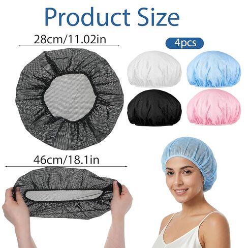 4 PCS Hair Nets for Sleeping, Mesh Sleeping Caps for Curly Hairs Night Nets Sleep Caps for Women's Hair Protection for Nighttime in Saudi Arabia