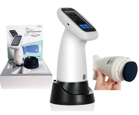 مقياس الطيف اللوني المحمول Φ4 مم مقياس الطيف ذو الفتحة الواحدة المسطحة مع واجهة USB القياسية ASTM ISO الطول الموجي 400-700 نانومتر CMOS مستشعر تقسيم الشعاع المزدوج in Kuwait