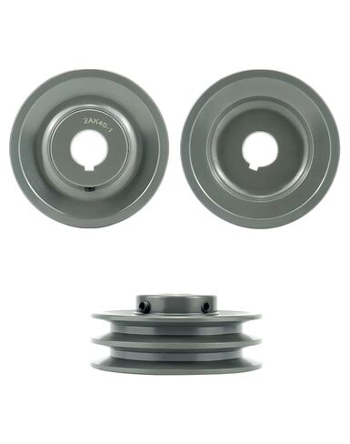 QWORK Double Groove Web Sheaves, 4.45"OD 1" Bore V-Belt Sheave for V-Belt, 2AK461 in Saudi Arabia
