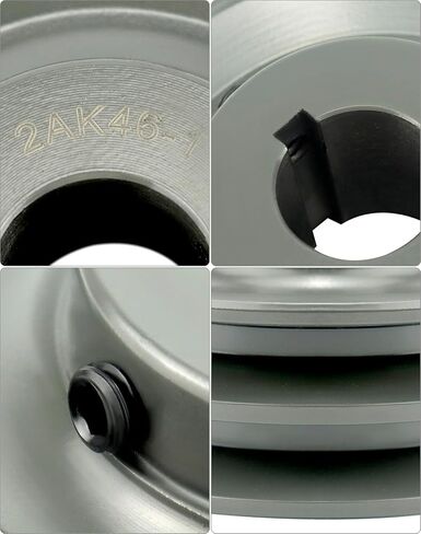 QWORK Double Groove Web Sheaves, 4.45"OD 1" Bore V-Belt Sheave for V-Belt, 2AK461 in Saudi Arabia