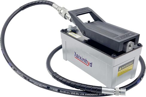مضخة هيدروليكية مضخة هواء هيدروليكية للقدم خزان ألومنيوم 98 CU.in 10000 PSI Air Actua Treadle مضخة هيدروليكية مع أنبوب، رمادي in Kuwait