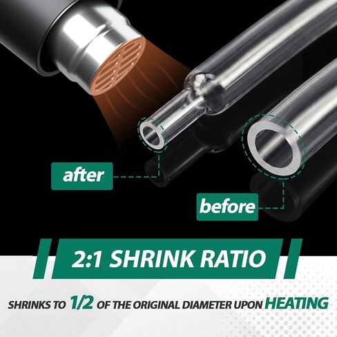 لفة أنابيب الانكماش الحراري 50 قدم 1 بوصة 2: 1 نسبة أنبوب الانكماش الحراري الشفاف من البولي أوليفين غلاف كابل مقاوم للماء ومقاوم للزيت ومقاوم للتآكل لعزل الأسلاك الصناعية الكهربائية in Kuwait