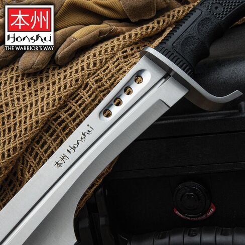 Honshu Spartan Sword and Scabbard - Original | Battle Ready Full Tang | 7Cr13 Stainless Steel Blade - 16.5" Length | Tactical Sword - 23" Overall in Saudi Arabia