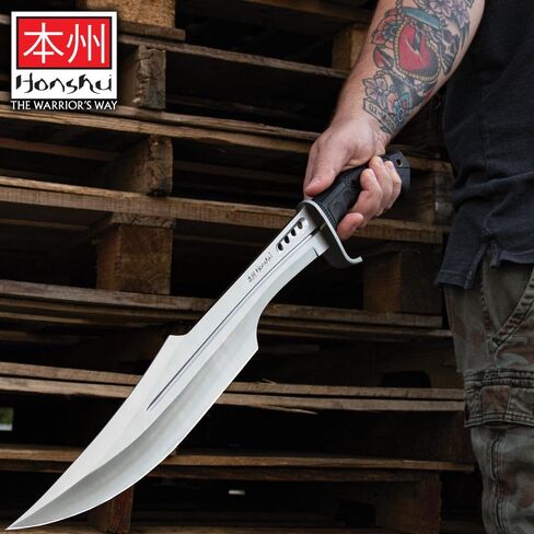 Honshu Spartan Sword and Scabbard - Original | Battle Ready Full Tang | 7Cr13 Stainless Steel Blade - 16.5" Length | Tactical Sword - 23" Overall in Saudi Arabia