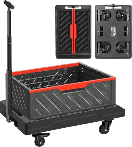 عربة أدوات قابلة للطي من GALAX PRO، شاحنة يدوية شديدة التحمل قابلة للطي مع عجلات لتسوق البقالة، والنزهة، وتسليم الطرود، والتخزين المدمج | إطار قوي وتصميم سهل الطي للاستخدام المنزلي in Kuwait