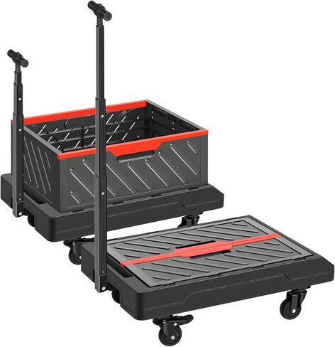 عربة أدوات قابلة للطي من GALAX PRO، شاحنة يدوية شديدة التحمل قابلة للطي مع عجلات لتسوق البقالة، والنزهة، وتسليم الطرود، والتخزين المدمج | إطار قوي وتصميم سهل الطي للاستخدام المنزلي in Kuwait