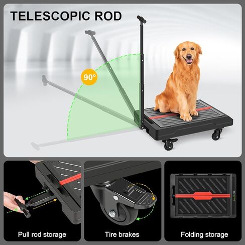 عربة أدوات قابلة للطي من GALAX PRO، شاحنة يدوية شديدة التحمل قابلة للطي مع عجلات لتسوق البقالة، والنزهة، وتسليم الطرود، والتخزين المدمج | إطار قوي وتصميم سهل الطي للاستخدام المنزلي in Kuwait