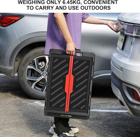 عربة أدوات قابلة للطي من GALAX PRO، شاحنة يدوية شديدة التحمل قابلة للطي مع عجلات لتسوق البقالة، والنزهة، وتسليم الطرود، والتخزين المدمج | إطار قوي وتصميم سهل الطي للاستخدام المنزلي in Kuwait