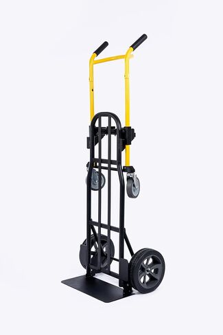 شاحنة يدوية Harper Trucks Kwik Shift 5-N-1، 1000 رطل، إطار أسود/مقبض أصفر in Kuwait