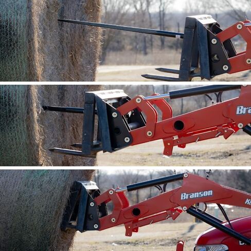 Ag Rite 2-Spear Premium Combo Conus 2 Bale Spears 43 بوصة | أكمام قابلة للحام بسعة 3350 رطل | ملحق مناولة التبن شديد التحمل | استخدام مزرعة بالات مستديرة ومربعة in Kuwait