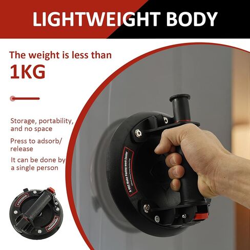 Glass Suction Cup Vacuum Lifter with Handle, 8 inch Practical Vacuum Suction Lifter, Supprot 350lbs Load Capacityfor Lifting Glass Tile Marble Without Electricity in Kuwait
