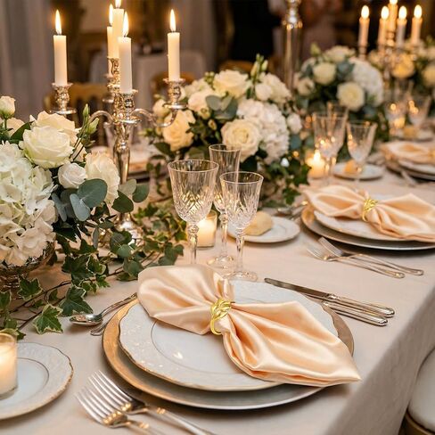 12 Pcs Gold Napkin Rings Set, Metal Fall Leaf Napkin Ring Holders for Christmas Thanksgiving Valentine Wedding Birthday Party Festive Dinner Banquet Table Decorations in Kuwait