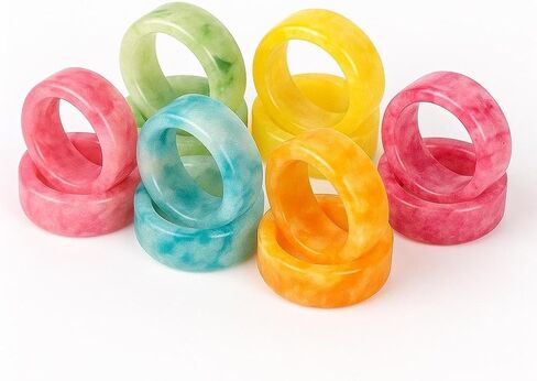 حامل حلقات المناديل أو ديكور الحفلات، طاولة الطعام، كل يوم، التجمعات العائلية - ديكور رائع لسطح الطاولة (متعدد، عبوة من 12 قطعة) in Kuwait