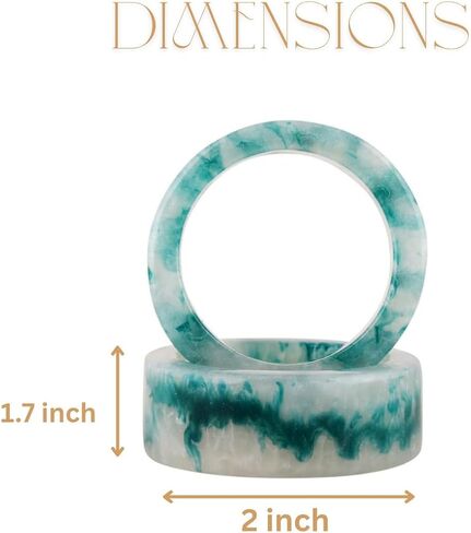 حامل حلقات المناديل أو ديكور الحفلات، طاولة الطعام، كل يوم، التجمعات العائلية - ديكور رائع لسطح الطاولة (متعدد، عبوة من 12 قطعة) in Kuwait