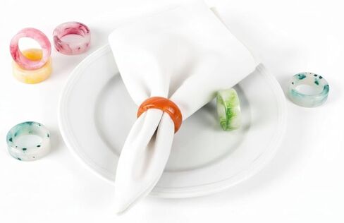 حامل حلقات المناديل أو ديكور الحفلات، طاولة الطعام، كل يوم، التجمعات العائلية - ديكور رائع لسطح الطاولة (متعدد، عبوة من 12 قطعة) in Kuwait