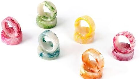 حامل حلقات المناديل أو ديكور الحفلات، طاولة الطعام، كل يوم، التجمعات العائلية - ديكور رائع لسطح الطاولة (متعدد، عبوة من 12 قطعة) in Kuwait