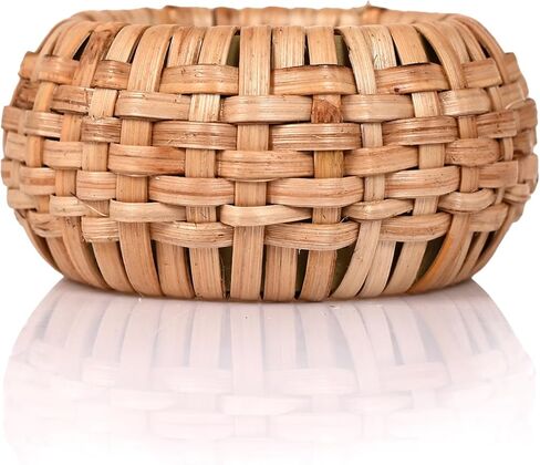 حلقة منديل الجوت النظيفة، حلقات منديل منسوجة يدويًا - 12 قطعة من حاملات مناديل الروطان المصنوعة يدويًا حلقات مناديل الخريف في المزرعة لعيد الشكر والكريسماس وتزيين طاولة الزفاف (طبيعي) in Kuwait