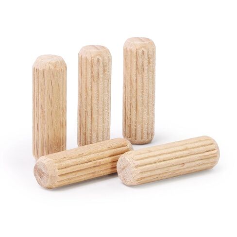 دبابيس وتد خشبية مقاس 5/16 بوصة × 1 بوصة، قضبان وتد خشبية مخددة FoDau770، أوتاد وتد من خشب الزان الطبيعي للحرف اليدوية وأعمال النجارة والأثاث DIY - 100 قطعة in Kuwait