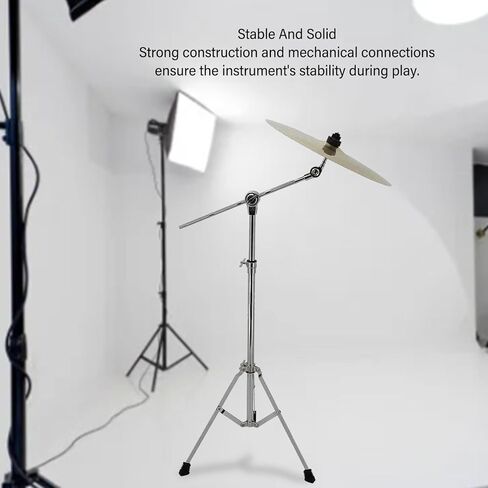 Drum Cymbal Stand, Multifunctional Iron Foldable Cymbal Straight Stand, Boom Cymbal Stand with Tripod for Practice, Performance and Travel, Height from 232. to 472. Inches in Kuwait