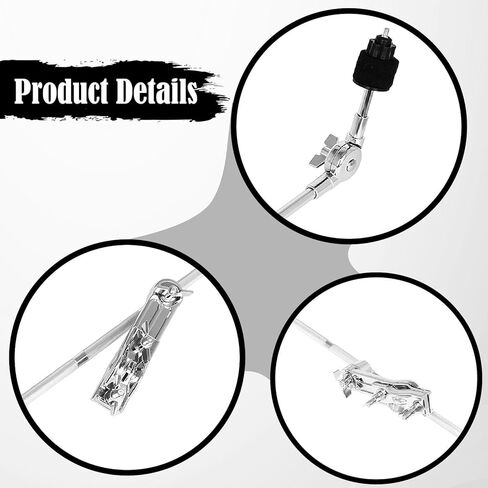 Cymbal Arm Holder Cymbal Extension Stand Metal Attachment Hardware Easy Installation Percussion Instrument Accessories in Saudi Arabia